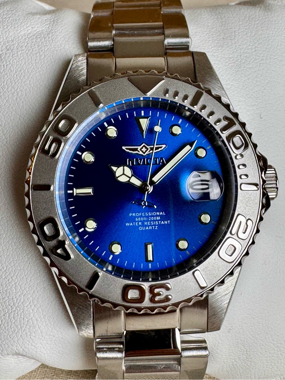 Invicta Pro Diver Blue Dial 37.5mm Quartz Watch 29938 NWT